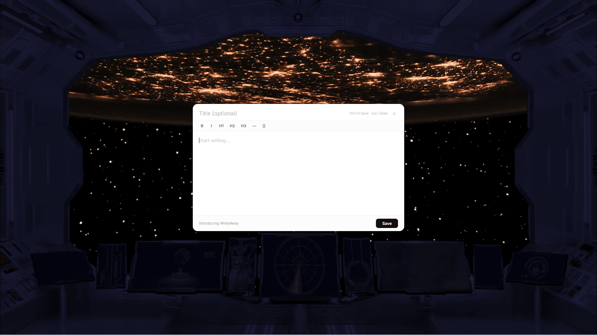 WriteAway 커맨드로 쓰기